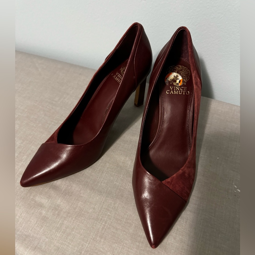 Vince Camuto, Burgundy, 3” heel, 9 1/2